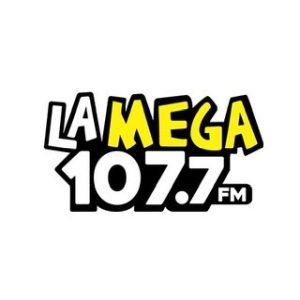 Logo of radio station La Mega 107.7 FM