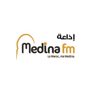 Logotipo de la emisora ​​de radio Medina FM (إذاعة مدينة فم)