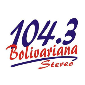 Logo of radio station Bolivariana Stereo 104.3 FM