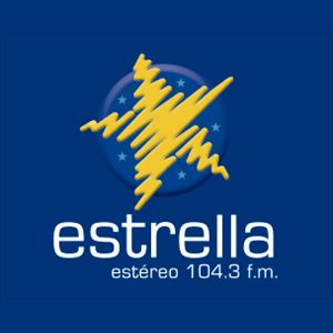 Logotipo de la emisora ​​de radio Estrella Estéreo 104.3 FM