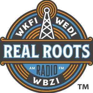 Logotipo de la emisora ​​de radio WBZI Real Roots Radio