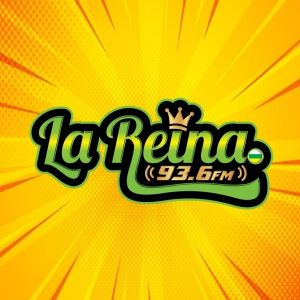 Logo of radio station La Reina 93.6 FM