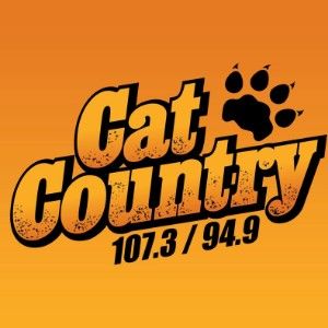Logotipo de la emisora ​​de radio KCIN Cat Country 107.3 & 94.9 FM