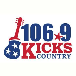 Logotipo de la emisora ​​de radio WKXD 106.9 Kicks Country