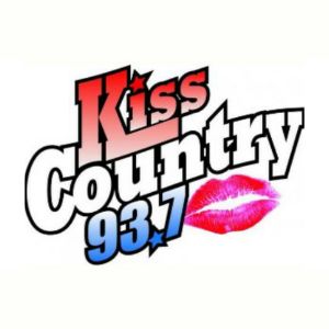 Logotipo de la emisora ​​de radio KXKS Kiss Country 93.7 FM