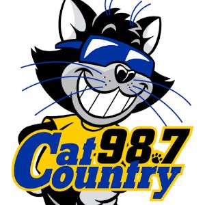 Logotipo de la emisora ​​de radio WYCT Cat Country 98.7 FM
