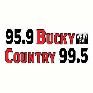 Logotipo de la emisora ​​de radio Bucky Country 95.9 & 99.5 WBKY