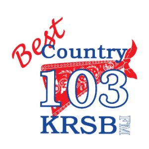 Logotipo de la emisora ​​de radio Best Country 103, KRSB 103.1 FM
