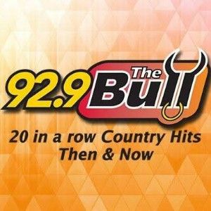 Logotipo de la emisora ​​de radio KMXN 92.9 The Bull