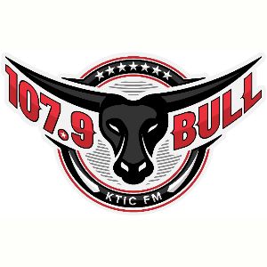Logotipo de la emisora ​​de radio KTIC 107.9 The Bull
