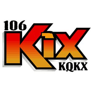 Logotipo de la emisora ​​de radio 106 KIX, KQKX 106.7 FM