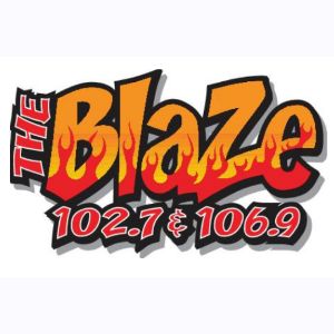 Logotipo de la emisora ​​de radio The Blaze 102.7 & 106.9 FM