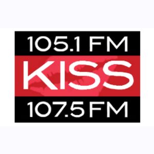 Logotipo de la emisora ​​de radio WRWR KISS 105.1/107.5 FM