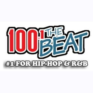 Logo of radio station KRVV 100.1 The Beat