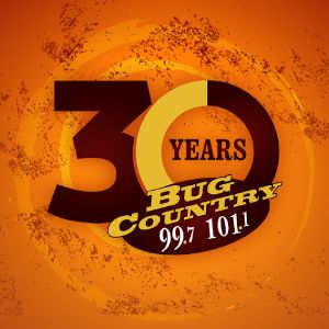 Logotipo de la emisora ​​de radio BUG COUNTRY 99.7 WBGK