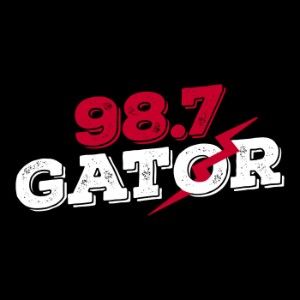 Logo of radio station 98.7 The Gator