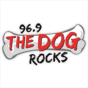 Logo of radio station 96.9 The Dog Rocks