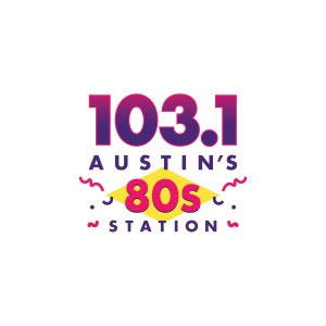 Logotipo de la emisora ​​de radio 103.1 Austin's 80s Station
