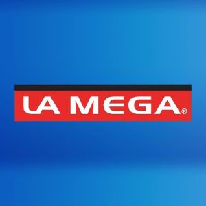 Logo of radio station La Mega 107.3 FM